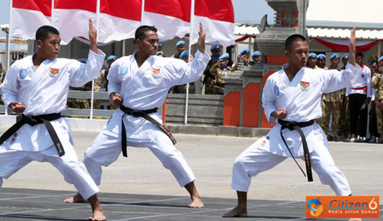 Citizen6, Lebanon: Usai pelaksanaan rangkaian upacara, selanjutnya dilaksanakan acara tambahan berupa demo beladiri Tae Kwon Do, Wushu, Karate, Merpati Putih dan ditutup dengan persembahan Kolone Senapan. (Pengirim: Badarudin Bakri)