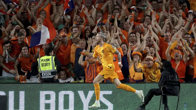 Foto: Aksi Tokcer Wout Weghorst Bersama Timnas Belanda di Kualfikasi Euro 2024