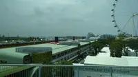 Sirkuit Marina Bay, Singapura, merupakan salah satu venue penyelenggara balapan F1. (Bola.com/Muhammad Wirawan Kusuma)