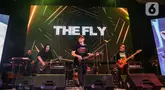 Grup musik The Fly saat tampil pada hari kedua festival musik All You Can Hear Gigs di Asthana Kemang, Jakarta Selatan, Rabu (6/11/2024). (Liputan6.com/Angga Yuniar)