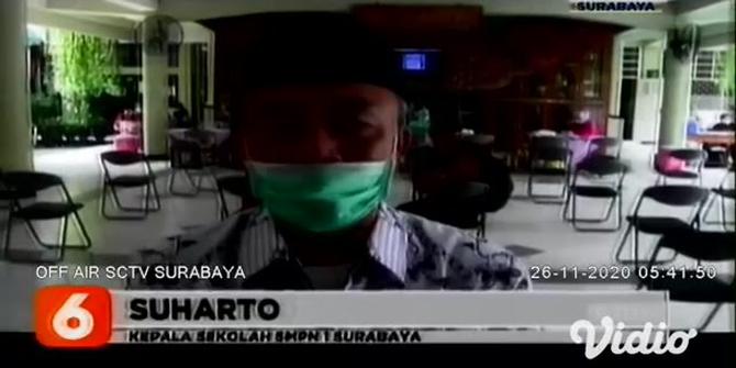 VIDEO: Ribuan Siswa SMP di Surabaya Jalani Tes Usap COVID-19