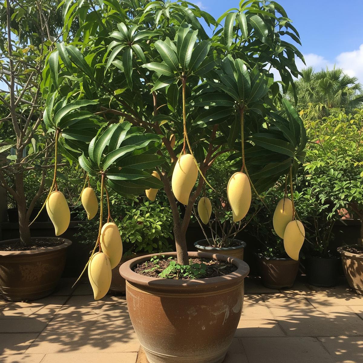 Pohon Mangga Namdokmai di Pot (Gemini AI)