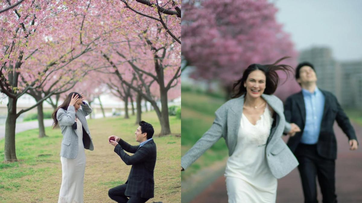 7 Momen Luna Maya Dilamar Maxime Bouttier, Romantis di Taman Sakura Jepang