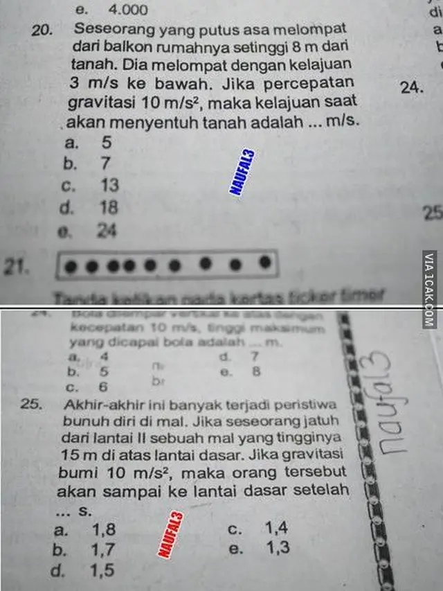 6 Soal Fisika di Buku Pelajaran Ini Bikin Elus Dada