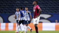 AC Milan harus mengakui kunggulan Porto di matchday ketiga grub B Liga Champions 2021/2022. Hasil tersebut membuat Rosoneri menempati posisi dasar klasemen sementara tanpa raihan poin. (AP/Luis Vieira)