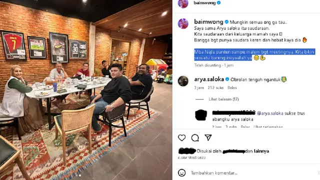 Baim Wong jumpa Arya Saloka, ternyata masih ada hubungan keluarga (Foto: instagram baimwong)