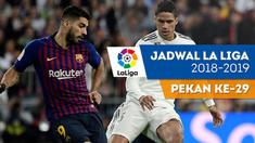Berita video jadwal La Liga 2018-2019 pekan  ke-29. Barcelona Hadapi Espanyol di Camp Nou, Barcelona.