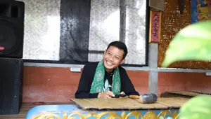 Evan Dimas ketika berada di Sanggar Seni Saraswati Tulungagung (Afdholud Dzikri)