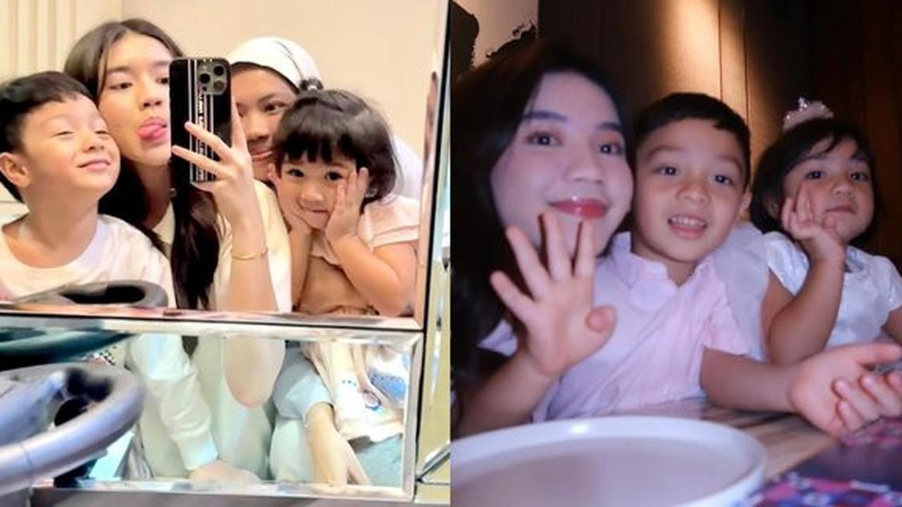 Kompaknya 2 Putri Haldy Sabri Foto Bareng Anak-Anak Irish Bella, Pose Gemas dengan Adik Sambung