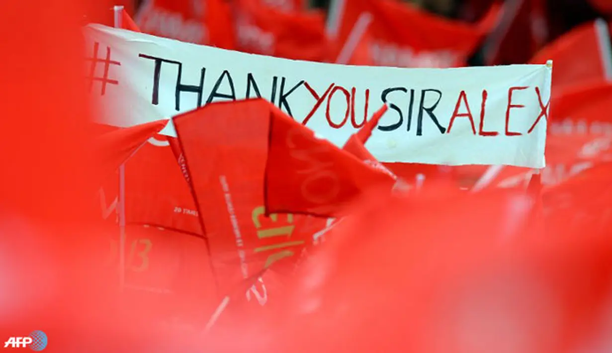"Thank You Sir Alex" (AFP/Andrew Yaes)