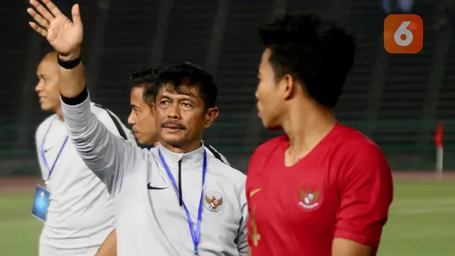 Indra Sjafri dan para pemain Timnas Indonesia U-22