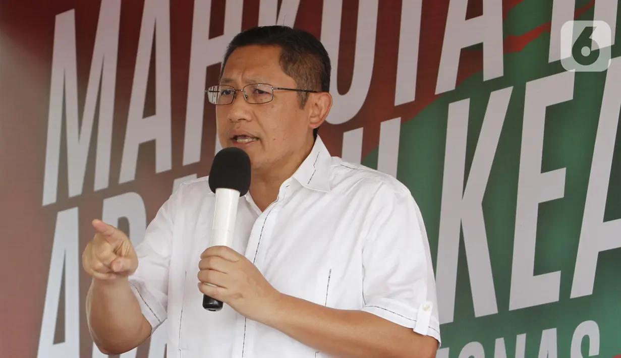 Anas tiba di lokasi sekitar pukul 09.16 WIB. (merdeka.com/Arie Basuki)