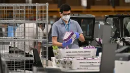 Pemungutan suara pemilihan umum (Pemilu) Amerika Serikat (AS) akan berlangsung pada Selasa, 5 November 2024. (Robyn Beck/AFP)