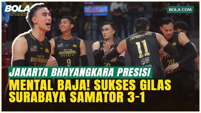 Samator Surabaya Ditekuk Jakarta Bhayangkara Presisi 3-1, Akhir Dramatis Empat Set