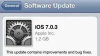 Perbaiki Bug dan Performa, Apple Rilis Update iOS 7.0.3