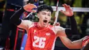Pemain Bhayangkara Presisi, Farhan Halim, mengakui laga perdana membuat timnya sempat tegang. Namun ia bersyukur tim mampu mengatasi tekanan dan tampil maksimal hingga meraih kemenangan. (Dok. PBVSI)