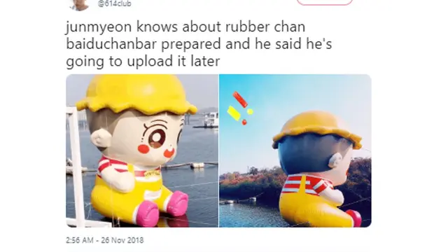 Balon raksasa Chanyeol (Twitter/ 614club)