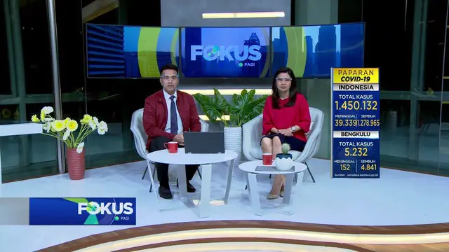 Fokus Pagi dengan pilihan topik utama sebagai berikut, Toko dan Gudang Musnah Terbakar, Terjangan Angin Puting Beliung, Lemas, Usai Saling Dorong, dan Pedasnya Ceker Ayam Lapindo.