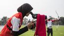 Pepanah Indonesia, Diananda Choirunisa, saat pemusatan latihan jelang Asian Games XVIII di Lapangan Panahan Senayan, Jakarta, Rabu (6/6/2018). Cabang panahan menargetkan satu medali emas pada Asian Games. (Bola.com/Vitalis Yogi Trisna)