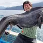 Ikan 'monster'  (Hoplias aimara) hasil tangkapan nelayan Jepang (Twitter)