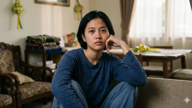Cara mengatasi perasaan hampa usai momen hari raya (Foto: Gemini AI)