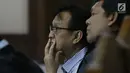 Terdakwa dugaan suap kepada Bupati Kabupaten Kepulauan Talaud non aktif Sri Wahyumi Manalip terkait pengadaan barang dan jasa TA 2019, Bernard Hanafi Kalalo saat sidang lanjutan di Pengadilan Tipikor, Jakarta, Rabu (31/7/2019). Sidang mendengar keterangan saksi. (Liputan6.com/Helmi Fithriansyah)