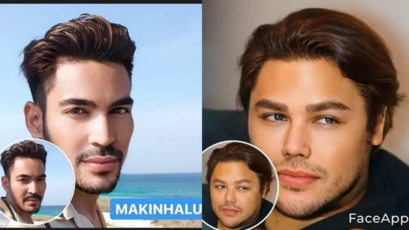 7 Artis Pria 'Oplas' Pakai FaceApp, Paras Aming Bikin Pangling