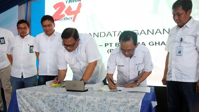 PT Krakatau Bandar Samudera (KBS) melakukan penandatanganan nota kesepahaman dengan PT Bhanda Ghara Reksa (Persero).