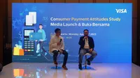 Presiden Direktur Visa Indonesia, Riko Abdurrahman dalam konferensi pers Consumer Payment Attitudes Study, Senin (10/4/2023). (Foto: Visa)