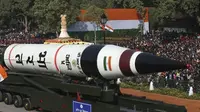 India Sukses Uji Coba Rudal Balistik Agni-5, China hingga Eropa Masuk Jangkauan