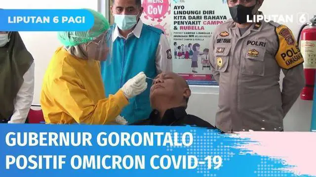 Gubernur Gorontalo, Rusli Habibie mengumumkan dirinya positif Covid -19 varian omicron. Diduga Gubernur terpapar Covid-19 omicron usai melakukan kunjungan kerja di Jakarta.