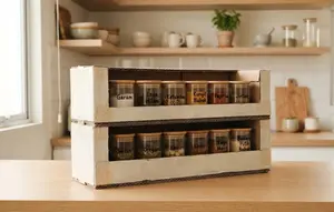 Cara Membuat Rak Bumbu dari Kardus Bekas agar Dapur Terlihat Lebih Luas