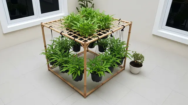 Ide Kebun Kangkung Gantung untuk Halaman Sempit. Gemini