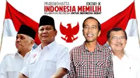 Prabowo-Hatta dan Jokowi-JK (Liputan6.com/Andri Wiranuari)