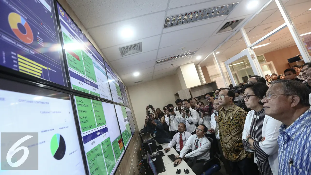 Menko Perekonomian Darmin Nasution, Menteri Keuangan Sri Mulyani, Menteri Perhubungan Budi Karya Sumadi