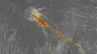 Foto satelit Erupsi Gunung Semeru 4 Desember 2021. (Foto: earthobservatory.nasa.gov via Solopos.com)
