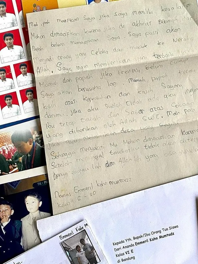 Setahun Kepergian Anaknya, Istri Ridwan Kamil Menangis Temukan Surat Eril Saat Kelas 6 SD