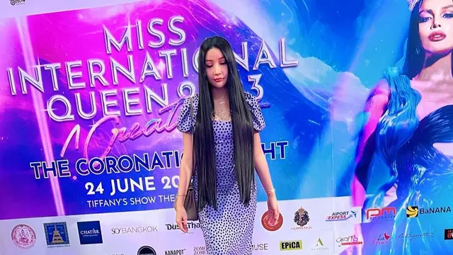 6 Potret Lucinta Luna Datang ke Miss International Queen, Dukung Millen Cyrus