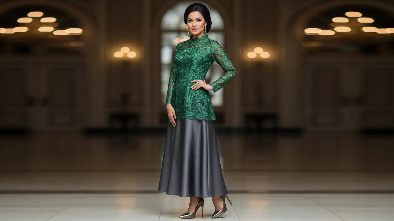 Atasan Brokat Terbaru yang Cocok Dipakai dengan Rok A-Line Formal