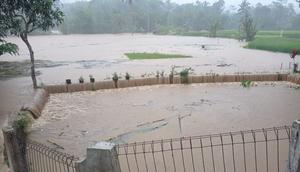 Banjir di Kecamatan Purabaya, Kabupaten Sukabumi. (Liputan6.com/Fira Syahrin)