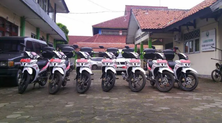Ambulans sepeda motor Kab. Tegal ini diakses dengan menekan nomor 119 dan bisa menggunakan jalur tol serta non tol. (Dok: Istimewa)