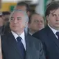 Presiden Brasil, Michel Temer dan istrinya, Marcela (AP)