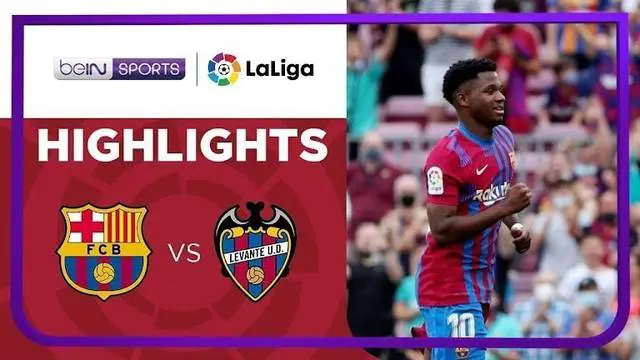 Berita video highlights kemenangan Barcelona atas Levante pada pekan ketujuh Liga Spanyol (LaLiga) 2021/2022, di mana Ansu Fati kembali berlaga sekaligus menorehkan gol untuk Blaugrana, Minggu (26/9/2021) malam hari WIB.