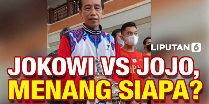 VIDEO: Wow! Jokowi 'Smash' Atlet Bulu Tangkis Peraih Piala Thomas