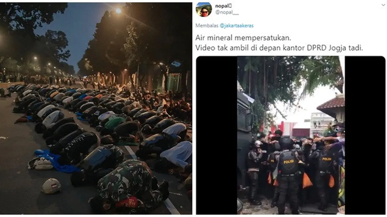8 Momen Manis Hingga Kocak saat Demo Tolak UU Cipta Kerja Ini Curi Perhatian
