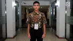 Rahmat Hersa, calon Pasukan Pengibar Bendera Pusaka (Paskibraka) perwakilan Kalimantan Barat terpilih menjadi Lurah, di PP-PON Cibubur, Jakarta, Rabu (27/7). Rahmat akan memimpin pasukan yang kemudian diberi nama Desa Bahagia. (Liputan6.com/Yoppy Renato)