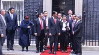 Presiden Jokowi beserta rombongan saat mengunjungi Perdana Menteri Kerajaan Inggris, David Cameron, London, Selasa (19/4/2016). (Foto: Laily Rachev/ Setpres)