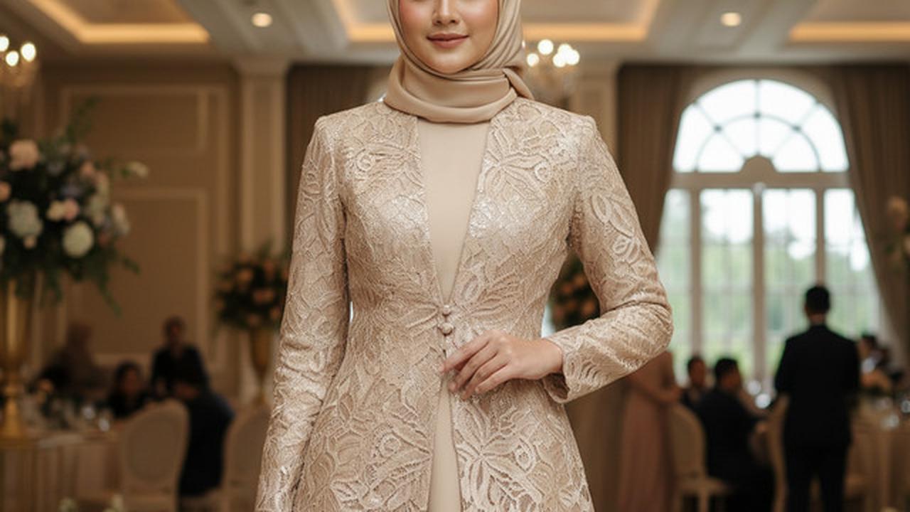 8 Warna Gamis Blazer Brokat yang Lagi Hits 2025, Elegan, Modern, dan Cocok untuk Segala Acara