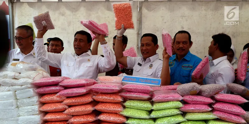 Menko Polhukam dan Kepala BNN Pimpin Pemusnahan Narkoba di Bandara Soekarno Hatta