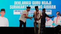 Guru di Surakarta menyatakan dukungan kepada Prabowo-Gibran di Pilpres 2024. (Istimewa)
